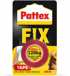 Henkel Pattex Fix kétoldalas montázsszalag, 19 mm × 1.5 m, 120 kg, piros (1486524) - tintasziget