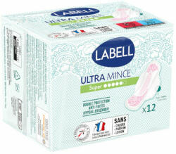 Labell Egészségügyi betét Ultra Mince, Csomagolás sérült! szárnyas (méret: super) (12 db/cs)