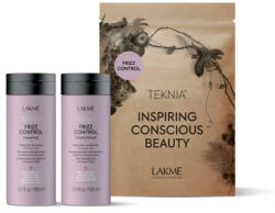 Lakmé Pachet de calatorie de netezire si ingrijire a parului rebel Teknia Frizz Control Mini (8429421444101)