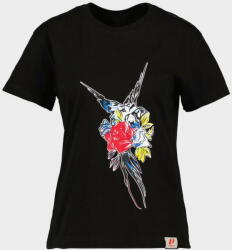 Pegas Tricou Pasare Flori W (tpg23birdfl-blk_xs)