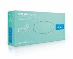 Mercator Medical GREEN púdermentes nitril kesztyű 100db XL
