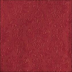Ambiente Elegance dark red dombornyomott papírszalvéta 40x40cm, 15db-os - szep-otthon