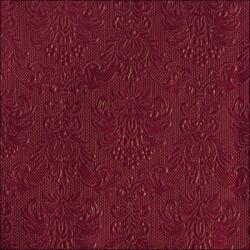 Ambiente Elegance ruby red dombornyomott papírszalvéta 40x40cm, 15db-os