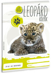 Cuki állatok leopárd kockás füzet (002595) - topjatekbolt