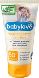  Babylove Cremă cu protecție solară SPF50, pentru piele sensibilă, 75 ml