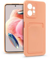 Haffner Xiaomi Redmi Note 12 4G szilikon hátlap kártyatartóval - Card Case - pink