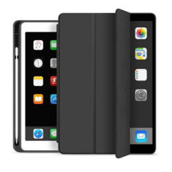 Haffner Apple iPad 10.2 (2019/2020/2021) tablet tok (Smart Case) on/off funkcióval, Apple Pencil tartóval - Tech-Protect - black (ECO csomagolás)