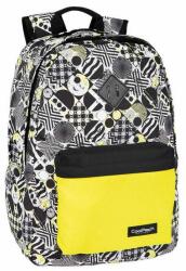 COOLPACK Scout hátizsák - 27 literes - Tic Tac fekete/fehér sárga mintás (96746CP) - mindenkiaruhaza