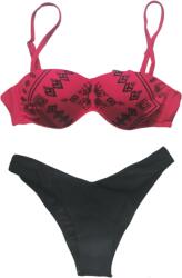  Costum de baie 2 piese coral cu imprimeu Costum de baie dama