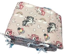 Deseda Set aparatori laterale pufoase h35 pat 120x60 cm unicorni
