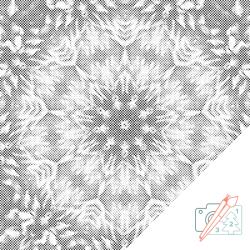 PontPöttyöző - Mandala 9 Méret: 50x50cm, Keretezés: Kartonlemezen, Szín: Kék