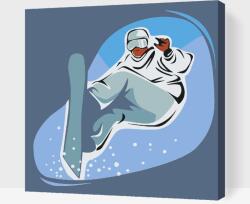  Festés számok szerint - Snowboardos Méret: 50x50cm, Keretezés: Kartonlemezen
