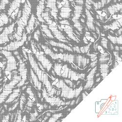  PontPöttyöző - Absztrakt macska Méret: 50x50cm, Keretezés: Kartonlemezen, Szín: Piros