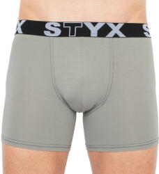 Styx Világos szürke long férfi boxeralsó Styx sport gumi (U1062) S