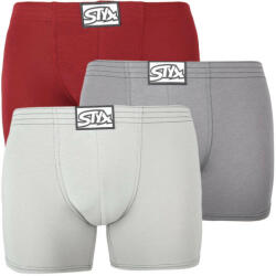 Styx 3PACK Long férfi boxeralsó Styx klasszikus gumi (F10606263) XXL