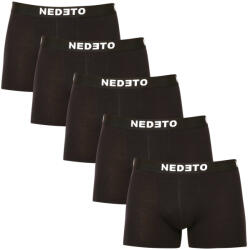 Nedeto 5PACK fekete Nedeto férfi boxeralsó (5NDTB001-brand) XXL