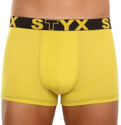 Styx Férfi boxeralsó Styx sportos gumipánt zöld és sárga (G1065) XL
