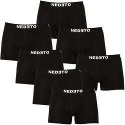 Nedeto 7PACK fekete Nedeto férfi boxeralsó (7NDTB001-brand) XL