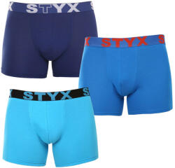 Styx 3PACK férfi boxeralsó Styx hosszú sportos gumipánt többszínű (3U96897) XL