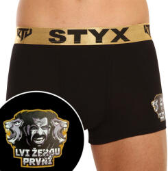 Styx Fekete férfi boxeralsó Styx / KTV sport gumi - arany gumi (GTZL960) XXL