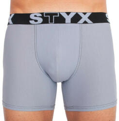 Styx Világos szürke long férfi boxeralsó Styx sport gumi (U1067) S