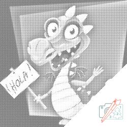  PontPöttyöző - Zöld sárkány Méret: 50x50cm, Keretezés: Kartonlemezen, Szín: Zöld