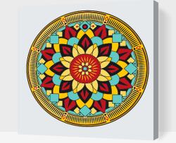 Festés számok szerint - Mandala 11 Méret: 50x50cm, Keretezés: Kartonlemezen