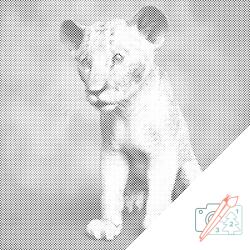  PontPöttyöző - Kis Simba Méret: 50x50cm, Keretezés: Kartonlemezen, Szín: Zöld