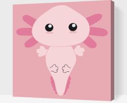 Festés számok szerint - Axolotl 2 Méret: 30x30cm, Keretezés: Fatáblával