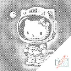  PontPöttyöző - Hello Kitty Méret: 50x50cm, Keretezés: Kartonlemezen, Szín: Zöld