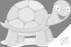  PontPöttyöző - Teknősbéka Méret: 20x30cm, Keretezés: Kartonlemezen, Szín: Kék