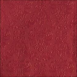 Ambiente Elegance dark red dombornyomott papírszalvéta 33x33cm, 15db-os - szep-otthon
