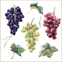 Ambiente Wine grapes papírszalvéta 33x33cm, 20db-os - szep-otthon
