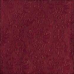 Ambiente Elegance ruby red dombornyomott papírszalvéta 33x33cm, 15db-os - szep-otthon