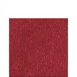 Ambiente Elegance dark red dombornyomott papírszalvéta 25x25cm, 15db-os - szep-otthon