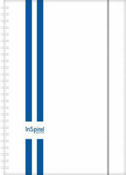 Dayliner Naptár, tervező, A5, heti, DAYLINER, InSpiral, kék-fehér (NSA5HKF) (DL4AG-ISFA5HE-GTKF)
