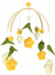 Kik Gyermekágy körhinta plüss medálok virágok sárga (KX4590)