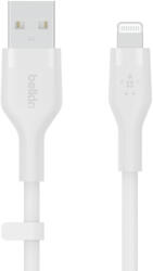 Belkin BOOST CHARGE Flex Silicone cable USB-A to Lightning - 3M - White (CAA008bt3MWH)
