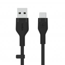 Belkin BOOST CHARGE Flex Silicone cable USB-A to USB-C - 2M - Black (CAB008bt2MBK)