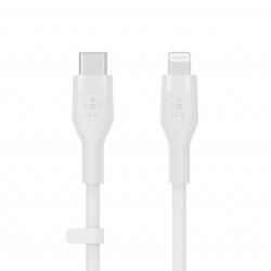 Belkin BOOST CHARGE Flex Silicone cable USB-C to Lightning - 2M - White (CAA009bt2MWH)