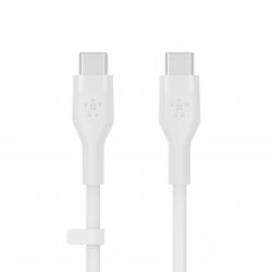 Belkin BOOST CHARGE Flex Silicone cable USB-C to USB-C 2.0 - 2M - White (CAB009bt2MWH)