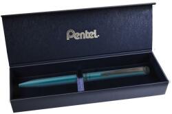 Rollertoll, 0, 35 mm, rotációs, matt türkiz tolltest, PENTEL "EnerGel BL-2507" kék