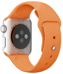 iUni Curea iUni compatibila cu Apple Watch 1/2/3/4/5/6/7, 38mm, Silicon, Orange (12216)