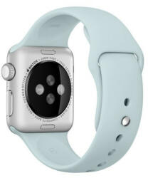 iUni Curea iUni compatibila cu Apple Watch 1/2/3/4/5/6/7, 42mm, Silicon, Turquoise (12211)