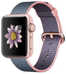 iUni Curea iUni compatibila cu Apple Watch 1/2/3/4/5/6/7, 42mm, Nylon, Woven Strap, Dark Purple (503429)