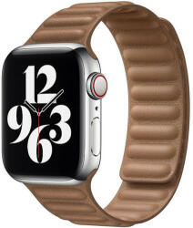iUni Curea iUni compatibila cu Apple Watch 1/2/3/4/5/6/7, 38mm, Leather Link, Brown (516290)