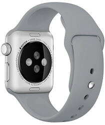 iUni Curea iUni compatibila cu Apple Watch 1/2/3/4/5/6/7, 42mm, Silicon, Gray (503320)