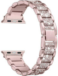 iUni Curea iUni compatibila cu Apple Watch 1/2/3/4/5/6/7, 42mm, Luxury Belt, Rose Gold (516795)