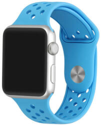 iUni Curea iUni compatibila cu Apple Watch 1/2/3/4/5/6/7, 42mm, Silicon Sport, Blue (503696)