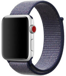 iUni Curea iUni compatibila cu Apple Watch 1/2/3/4/5/6/7, 38mm, Nylon Sport, Woven Strap, Midnight Blue (507724)
